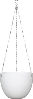 Produktbild von Scheurich Hanging Pot, Blumentopf aus Keramik, Farbe: Alaska, 22 cm Durchmesser, 16,8 cm hoch, 8,131 l Vol.