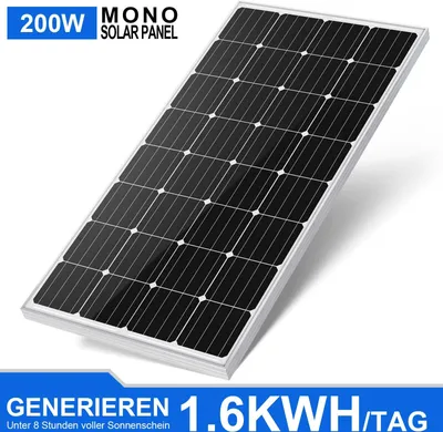 Produktbild von 200W Solarpanel Kit Solaranlage Inselanlage Solar Set für Garten Haus Wohnmobil