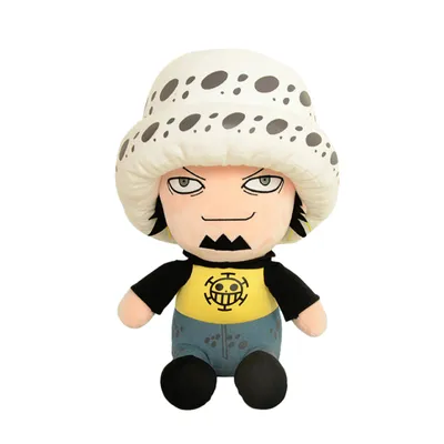 A plush toy of Trafalgar Law from One Piece, shown from the front against a white background.