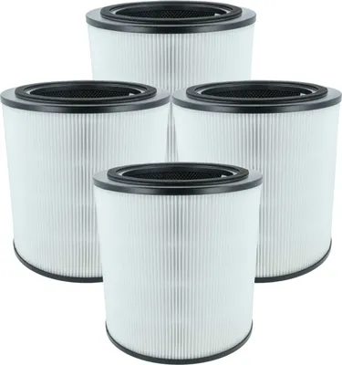 Produktbild von vhbw 4x Aktivkohlefilter Ersatz für Bosch 7733701945 für Luftreiniger - H13 Luftfilter Schwarz Weiß