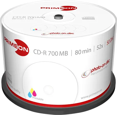 Zdjęcie produktu dla Primeon 2761105 czysta płyta CD-R 700 MB 50 szt