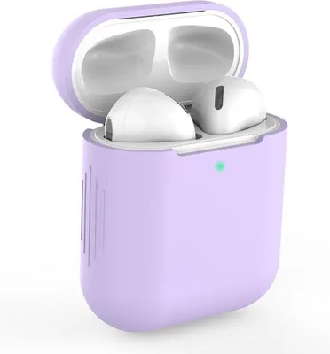 Produktbild von Hülle passend für Apple AirPods 1 und 2 - Silikonhülle - Lila - Silikon - Soft Case - Cover - CHPN