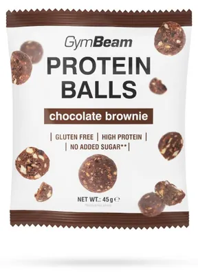 Produktbild von GymBeam - Proteinbällchen, 45 g, Schokoladen Brownie
