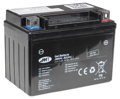 Produktbild von Gel Batterie JMT YB4L-B 5A JMB4L-B(5AH) GEL wartungsfrei