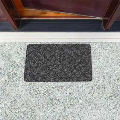 Produktbild von Fußmatte Türvorleger Bodenmatte Textil Melbourne Pflasterstein Schwarz Robust Wasserabweisend Breite 40 cm Länge 60 cm