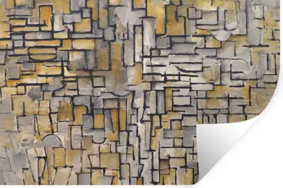 Produktbild von MuchoWow® Wandtattoo Wandsticker Wandaufkleber Mondrian - Kunst - Alte Meister 30x20 cm Selbstklebend und Repositionierbar - Wierderverwendbar - Selbstklebend