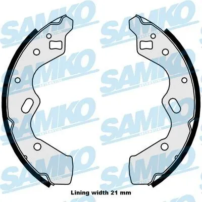 Produktbild von SAMKO Bremsbackensatz Trommelbremse Hinten für MAZDA DEMIO (DW) 200mm 88050
