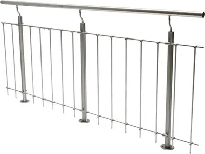 Produktbild von Pertura Geländer-Komplettset Vesta Edelstahl mit Rundstäben für Bodenmontage B: 15 m