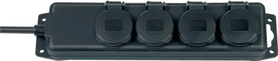 Produktbild von Brennenstuhl Steckdosenverteiler IP44 4-fach schwarz 2m H07RN-F 3G1,5, 1159960