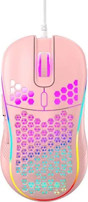 Produktbild von INF RGB Gaming Maus USB Kabelgebunden - Einstellbare DPI, 6 Tasten Rosa