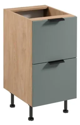 Immagine prodotto di Mobile da cucina Mobile base 2 cassetti Cucina componibile Beige-grigio