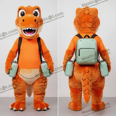 Produktbild von Knallorange MASTICOT T-Rex-Maskottchen