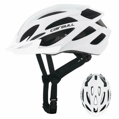 Produktbild von CAIRBULL Fahrradhelm MTB Helmet Herren Mountainbike Road Bicycle Lens Brim Taillight Lightweight M/L(54-61CM) Weiß