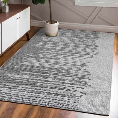Produktbild von Mazovia Teppich Grau Abstrakt - Wohnzimmer, Schlafzimmer, Esszimmer, Büro, Kurzflor Rechteckig - ® Zertifikat, Grau - 80 x 150 cm