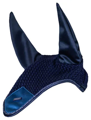 Produktbild von Equestrian Stockholm Fliegenmütze Padded Blue Meadow Fliegenhaube Fliegenohren Full