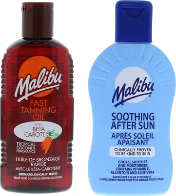 Obrázek produktu pro Malibu opalovací olej s mrkví a kokosem 200 ml + balzám po opalování 200 ml