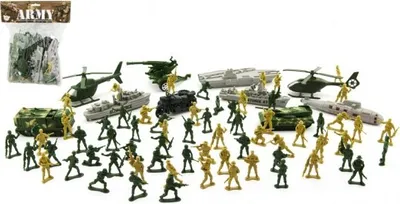 Produktbild von Set Soldaten mit Zubehör Kunststoff CZ Design auf Karte 24x30cm