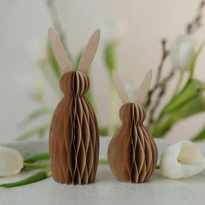 Produktbild von Osterhase Paul aus Papier - hellbraun: small