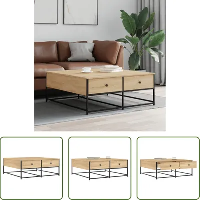 Produktbild von The Living Store Couchtisch Sonoma-Eiche 100x99x40 cm Holzwerkstoff