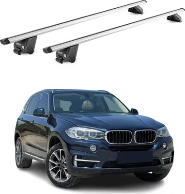 Image de Barres de toit transversales pour BMW X5 F15 G05 2014-2025 Alu Gris 2 pièces ABE