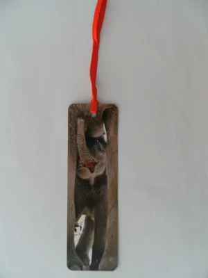 Produktbild von Lesezeichen Elefantenbaby, 14 x 4 cm, Buchzeichen Bookmark Bücher Buch Tier Elefant