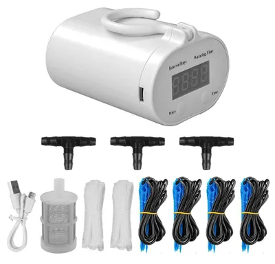 Bewässerungssystem für 1–16 Topfpflanzen, Timer, USB