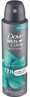 Zdjęcie produktu dla Dove Men Care Advanced Eucalyptus Mint Antyperspirant dla mezczyzn, 150 ml