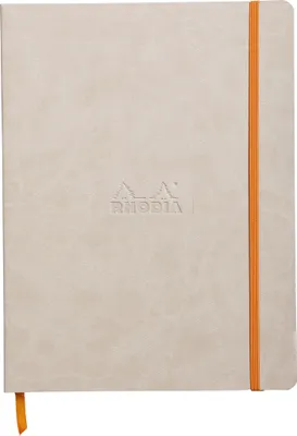 Produktbild von Rhodia flexibles Notizbuch 19x25cm, 80 Bl liniert, Papier 90g, Beige 117505C