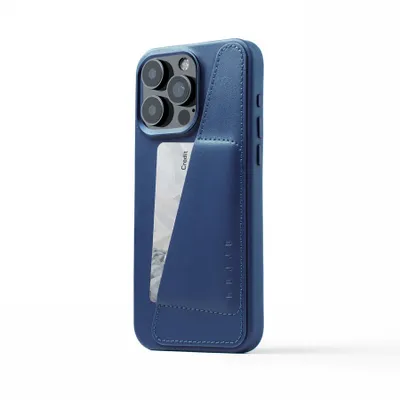 Immagine prodotto di Custodia portafoglio in pelle Mujjo per Apple iPhone 15 Pro Max MagSafe (blu monaco)
