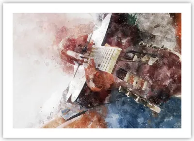 Produktbild von Poster - Poster ohne Rahmen - Gitarre Musik - 70x50 cm - Wand Bild - Wanddeko - Wandbilder - Kunstposter - Wandposter - Bilder - Kunstdruck - Wanddekoration - Wandbild - P2XAA70x50-4000