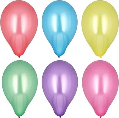 Produktbild von Luftballons Ø 25 cm farbig sortiert "Metallic"