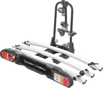 Obrázok produktu pre nosič bicyklov eBike pre prívesný vozík - výklopný 3 - nosič bicyklov e-bike pre 3 bicykle - nosnosť 60 kg - skladací na vozidle -