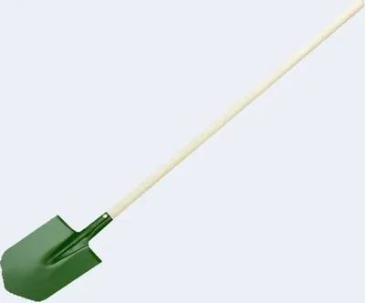 Produktbild von Spitzspaten 60cm Metall mit Holzstiel farb. srt.