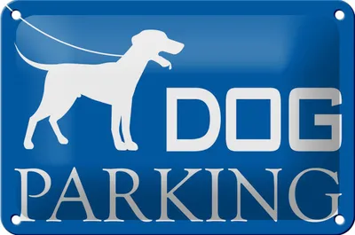 Produktbild von Blechschild Hinweis 18x12cm Dog Parking Hund