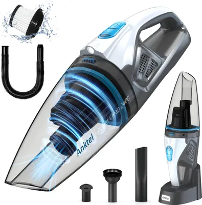 Produktbild von Munaduna Handstaubsauger 9500Pa mit Ladestation& LED Beleuchtung Handstaubsauger Akku Kabellos Nass&Trocken Handsauger mit Waschbar HEPA-Filter