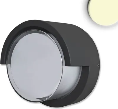 Produktbild von ISOLED LED Wandleuchte rund 6W, IP54, sandschwarz, warmweiß