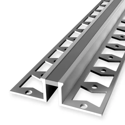 Produktbild von Fliesenprofil 14 x 51 x 2500 mm Dehnungsfugenprofil Einfasshöhe 12.5 mm Edelstahl Geschlossen Gestanzt Edelstahl glänzend Küberit
