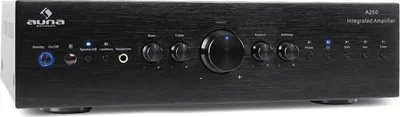 Obrázok produktu pre Auna zosilňovač, HiFi stereo mini zosilňovač, HiFi zosilňovač s ovládaním basov a výšok, 2-kanálový audio zosilňovač, stereo zosilňovač a reproduktor s diaľkovým ovládaním a AUX vstupom, AV prijímač pre MP3 a CD