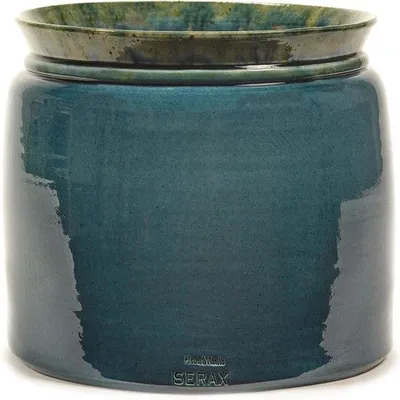 Zdjęcie produktu dla Doniczka Serax Reactive Blue, kolor niebieski–ciemnoniebieski, średnica 30 cm, wysokość 26 cm, średnica otworu 24 cm