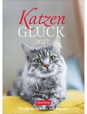 Produktbild von Katzenglück Wochenkalender 2027 - mit Zitaten