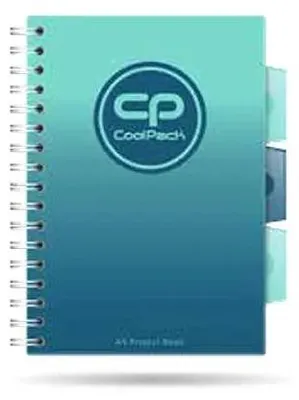 Produktbild von A5-Ringbuch, 100 Blatt, kariert, PP Coolpack, Farbverlauf „Blue Lagoon“ – PATIO