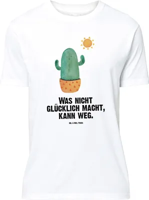 Produktbild von Mr. & Mrs. Panda Größe XL T-Shirt Kaktus Sonne - Weiß - Geschenk, Trennung, Scheidung, Kakteen, Geschenkidee, Glück, mit Spruch, Tshirt, Shirt