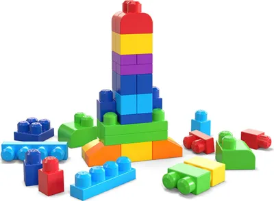 Obrázek produktu pro Sáček na stavební kostky Mega Bloks barevný (60 dílků)