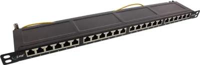 Zdjęcie produktu dla InLine 4043718209453, RJ-45, Cat6a, Montaż półkowy, 0.5U, Czarny, 482,6 mm