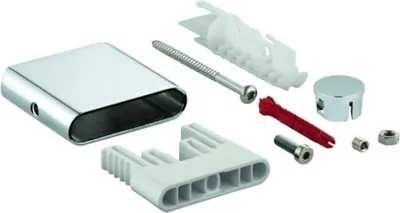 Produktbild von GROHE Brausestangenhalter 48425, für Rainshower SmartActive Brausestangen, Metall, inkl. Befestigungsset, chrom
