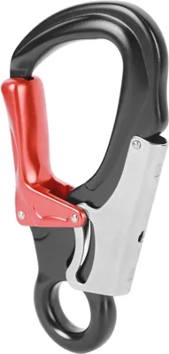 Produktbild von 35KN Kletterkarabiner Clips D-förmige Hochleistungskarabiner für Klettern, Abseilen, Bergsteigen Schwarz, Rot