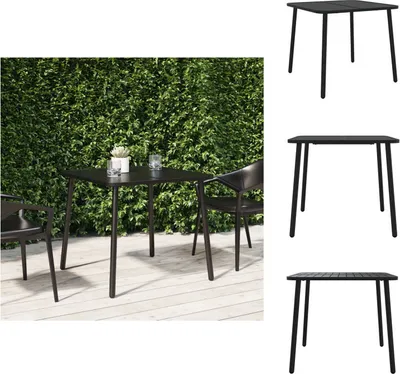 Image de vidaXL Table de jardin Anthracite 80x80x71 cm Acier - Tables de jardin