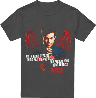 Image de Dexter - T-shirt "Good Bad" pour homme/femme unie TV15342 (S) (Charbon de bois)