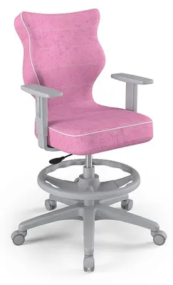 Zdjęcie produktu dla Krzesło Wzrostowe Dla Dzieci I Młodzieży, Ergonomiczne Krzesło Do Biurka, Dla Osób O Wzroście 159-188 Cm, Kolor: Szary (Duo Grau Visto 08), Z Podniesioną Podnóżkiem