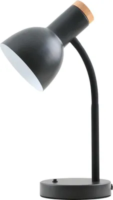 Obrázek produktu pro Stolní lampa černá s dřevěným prvkem 1xE27 5W SENZA Italux